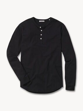 Buck Mason Black Long-Sleeve Henley